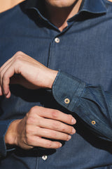 Dark Blue Denim Shirt