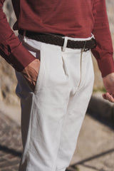 White Cotton Trousers