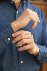 Damask Blue Denim Shirt