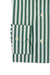 Striped Popeline Shirt Green