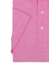 Polo Camicia Jersey Rosa Fatta a Mano