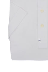 White Jersey Polo Shirt Handmade
