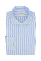Striped Linen Shirt Blue - SAVE35