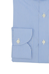 Camicia Righe Popeline Azzurra