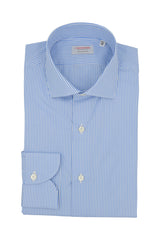 Camicia Righe Popeline Azzurra