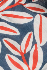 Blue Palm Print Linen Blend Shirt - SAVE35