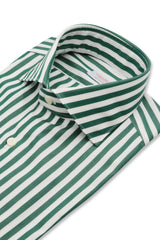 Striped Popeline Shirt Green