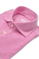 Polo Camicia Jersey Rosa Fatta a Mano
