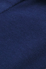 Polo Camicia Jersey Blu Fatta a Mano