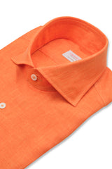 Orange Linen Shirt - SAVE35