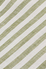 Striped Linen Shirt Military Green - SAVE35