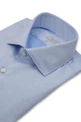 Camicia Tinta Unita Twill Azzurra