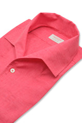 Coral Linen Capri Collar Shirt