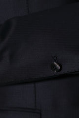 Black Two Button Suit - Italian Cotton - Handmade in Italy