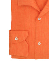 Camicia Collo Capri Tinta Unita Arancione