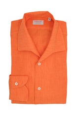 Camicia Collo Capri Tinta Unita Arancione