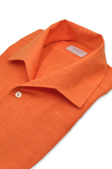 Camicia Collo Capri Tinta Unita Arancione