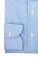 Light Blue And White Small Stripe Ready - Italian Cotton - Handmade in Italy