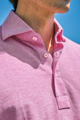 Polo Camicia Jersey Rosa Fatta a Mano