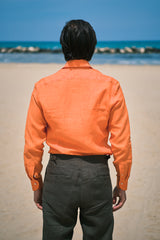 Orange Linen Shirt - SAVE35