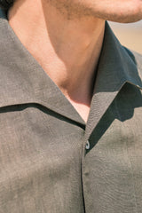 Camicia Collo Capri Tinta Unita Verde MIlitare