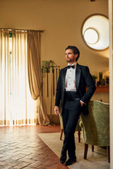 Plissé Wing Collar Tuxedo Shirt