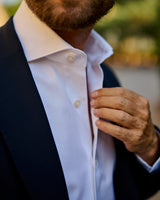 White Royal Oxford Solid Shirt Handmade