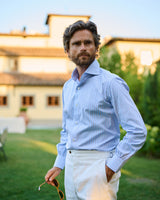 Light Blue Ground Striped Shirt
