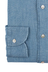 Light Blue Linen Blend Denim shirt