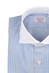 White Collar Striped Popline Shirt