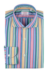 Bold Multi Striped Poplin Shirt Handmade