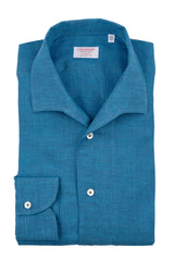 Green Water Linen Capri Shirt