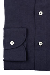 Blue Navy Linen Blend Shirt