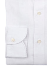 White Linen Blend Shirt