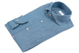 Light Blue Linen Blend Denim shirt
