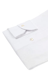 White Linen Blend Shirt