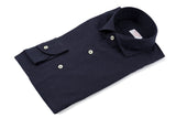 Blue Navy Linen Blend Shirt