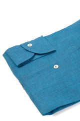 Green Water Linen Capri Shirt