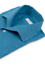 Green Water Linen Capri Shirt