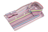 Bold Multi Striped Multi Color Poplin Shirt Handmade