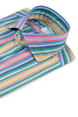 Bold Multi Striped Poplin Shirt Handmade