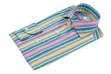Bold Multi Striped Poplin Shirt Handmade