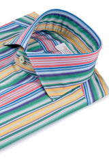 Bold Multi Striped Poplin Shirt Handmade