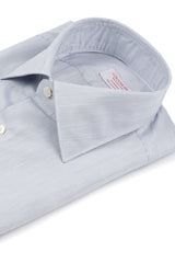 Striped Shirt In Fine Blue Poplin