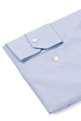 Striped Popeline Shirt Azure