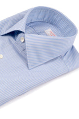 Striped Popeline Shirt Azure