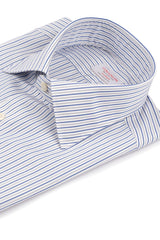 Striped Popeline Shirt Blue And White