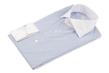 White Collar Striped Popline Shirt