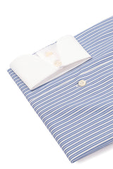 White Collar Striped Popline Shirt