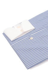 White Collar Striped Popline Shirt